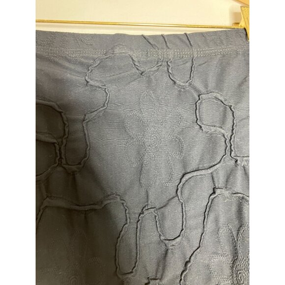 Haystacks Black Floral Embroidered Skirt Women's Large Whimsigoth Witchy Y2K - Picture 8 of 10